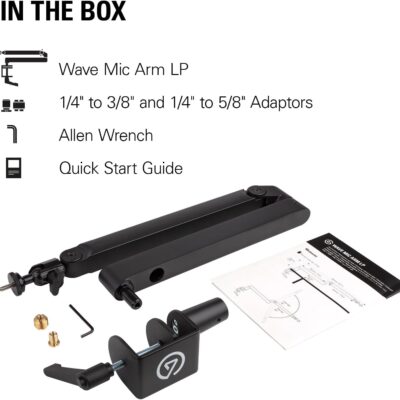 Elgato Wave Mic Arm LP – Premium Low Profile Microphone Arm with Cable Management Channels, Desk Clamp, Versatile Mounting, and Fully Adjustable – For Podcasting, Streaming, Gaming, and Home Office