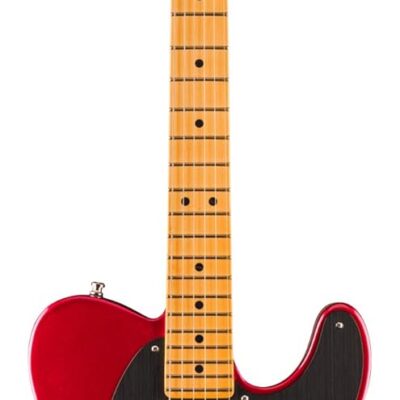 Fender American Ultra II Telecaster – Sinister Red Bundle with Case, Strap, Cable, Hat, and Guitar Cleaning Kit