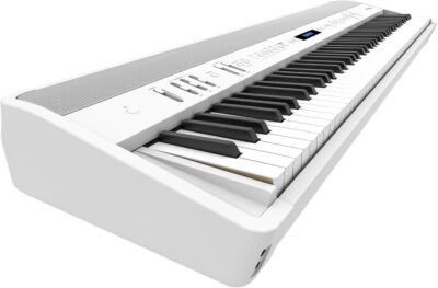 Roland FP-90X | Flagship Portable 88-Note Digital Piano | Immersive & Powerful 4 Speaker System | Distinctive Acoustic Tones & Deep Sound Shaping | Bluetooth & MIDI Connectivity | White