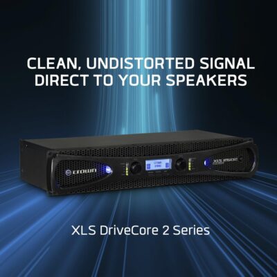 61esm8JUL7L. SL1080 Crown XLS1002 2-Channel Class D DriveCore Professional Power Amplifier with DSP, Band Pass Filters & Peakx Limiters. XLR/RCA Inputs, 350W at 4 Ohm, PureBand Crossover System. Black