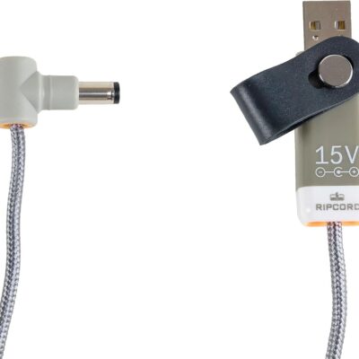 myVolts Ripcord USB to 15V DC Power Cable Compatible with Make Noise Strega Synth