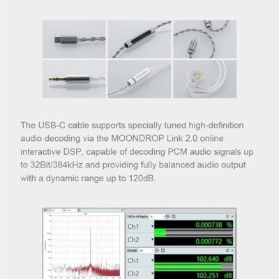 Moondrop x Crinacle Dusk IEMs 2DD+2BA+2Planar Earphones with 0.78 2 Pin 3.5mm/USB-C Plug