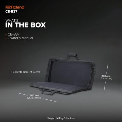 61fNGj DnFL. AC SL1500 Roland CB-B37 Keyboard Bag | Versatile Carrying Bag for GAIA 2, JUPITER-Xm Synthesizers, SH-01 & Other 37-Note Keyboards | Durable Exterior Materials | Thick Padding & Soft Fleece Interior