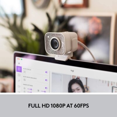 Logitech StreamCam – White – 1080P HD 60fps Streaming Webcam (Renewed)