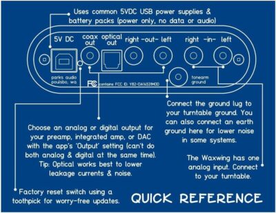 Waxwing Phono DSP Preamp from Parks Audio with Magic, Optical Out & Full App Control