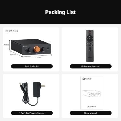 61g5DaNg7ML. AC SL1500 Fosi Audio P4 Mini Preamp with 3 RCA Inputs, Home Audio Stereo Pre amp for Amplifier/Active Subwoofer/Speakers, Preamplifier with 3-Level Adjustable Gain 3/6/9 dB, Bass and Treble Control