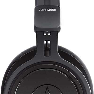 Audio-Technica ATH-M60X On-Ear Closed-Back Dynamic Professional Studio Monitor Headphones Black