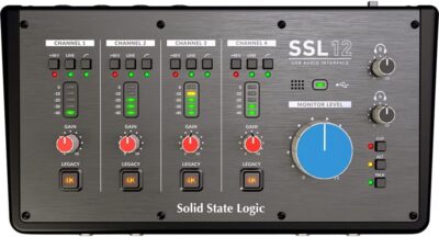 Solid State Logic SSL 12 12-In and 8-Out USB Audio Interface with Studio-Quality Audio for Professional Recording and Mixing
