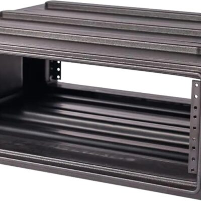 61g8syW4ZL. AC SL1500 SKB 3U Roto Rack Case – Durable Polyethylene Gear Protector, Stackable, Waterproof with Twist Latches & Rubber Feet for Musicians, Black