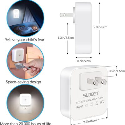61gEasJYhS. AC SL1200 Sujeet Night Light, Night Lights Plug into Wall 8-Pack, Nightlight Plug in Night Light, Dusk to Dawn Night Lamp Led (Soft White)