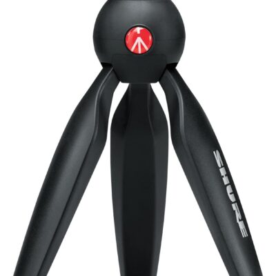 Shure MV88+ Video Kit – Digital Stereo Condenser Microphone for Apple and Android, with Manfrotto PIXI Tripod, Phone Clamp, Mount, iOS and USB-C Cables for Next-Level Compatibility and Connectivity