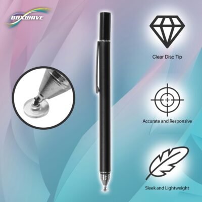 BoxWave Stylus Pen Compatible with DiGiCo Quantum 338 – FineTouch Capacitive Stylus, Super Precise Stylus Pen – Jet Black