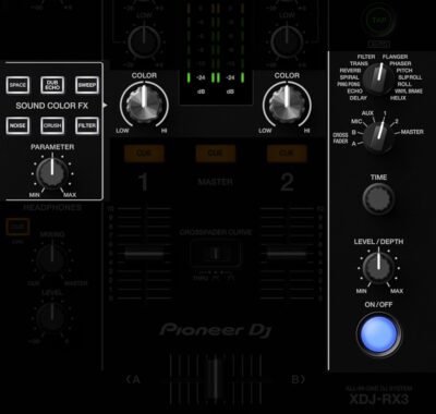 Pioneer DJ XDJ-RX3 2-Channel Performance All-in-One DJ System – Black Bundle with Case, Headphones, Cable and Austin Bazaar Polishing Cloth