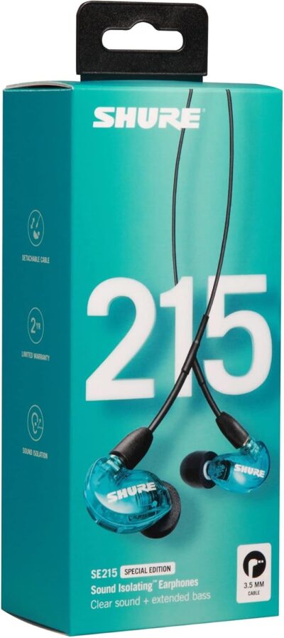 Shure SE215SPE Blue Sound Isolating Earphones