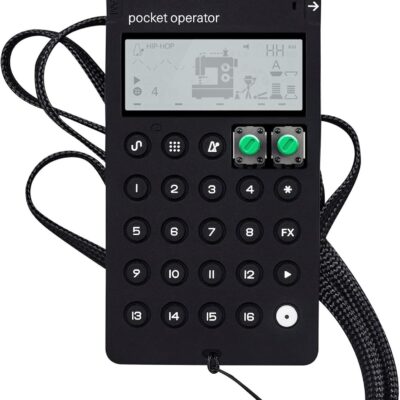 teenage engineering Pocket Operator PO-33 K.O.! and CA-X Silicon Pro-Case Black Bundle