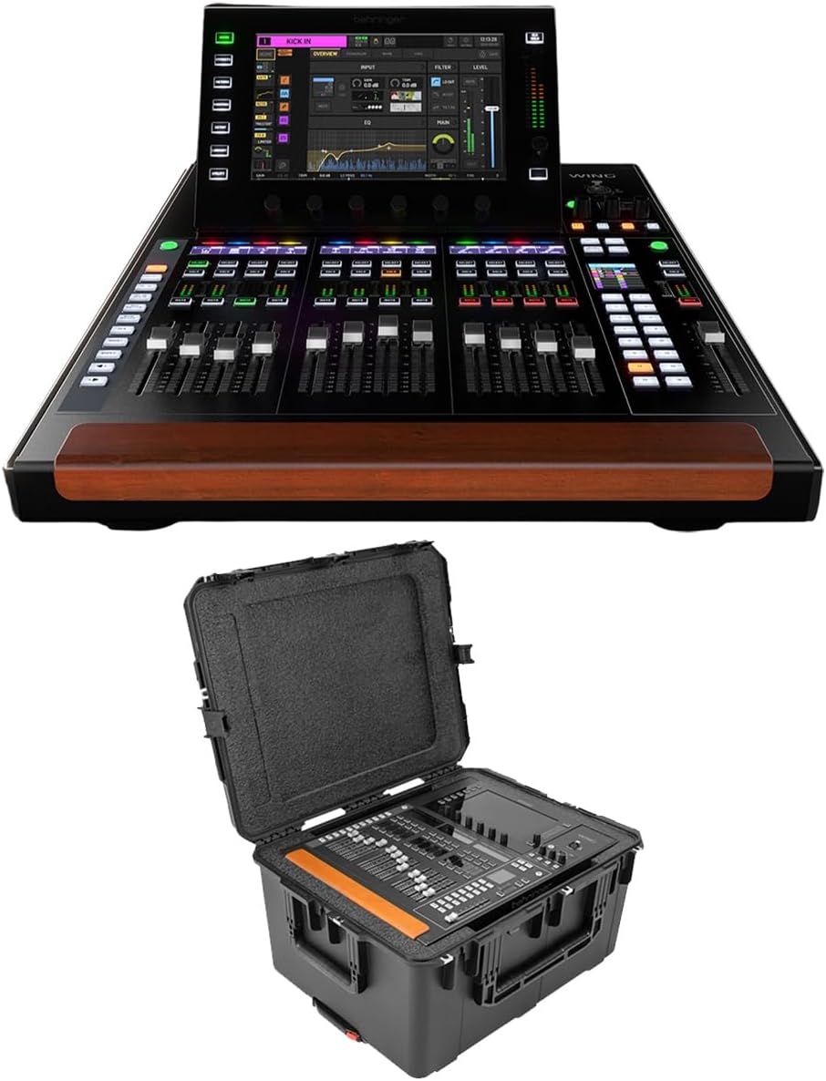 WING Compact 48-Channel 28-Bus Full Stereo Digital Mixing Console, Bundle with SKB iSeries Case