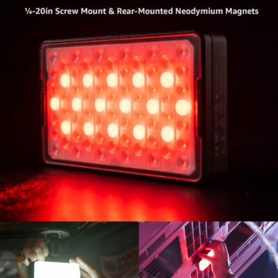 Aputure MC Pro Camera Lights,RGBWW LED Video Lights Lensed Mini LED Panel Full Color Portable Photography Lighting,4200mAh Rechargeable Battery,APP Control, Support Magnetic Attraction