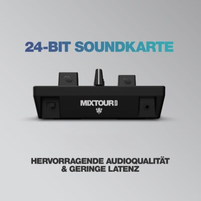 Reloop Mixtour Pro High-quality, ultra-portable, all-in-one four-deck DJ controller with audio interface