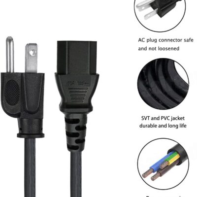 61jqCPBpsEL. AC SL1500 3 Prong Power Cord Replacement for Kemper Profiler Rackmount Amp Head CG001Q4 CG00XJ1 AC IEC C13 Power Cable