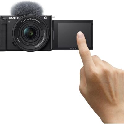Sony Alpha ZV-E10 – APS-C Interchangeable Lens Mirrorless Vlog Camera Kit – Black, ZVE10KB