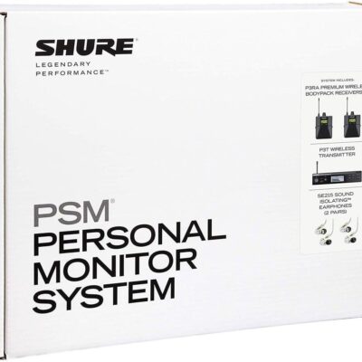 61mMbBoRphL. AC SL1200 Shure PSM 300 Twin Pack Pro Wireless in-Ear Monitor Kit, Includes P3T Transmitter, 2X P3RA Receiver and 2X SE215-CL Earphones, G20: 488-512MHz, Black
