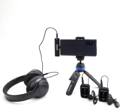 Saramonic Blink 500 Pro X B6 2-Person Wireless Mic System w/Lavaliers & USB-C Receiver for iPhone 15, Android, iPad, Mobile & Computers, Black