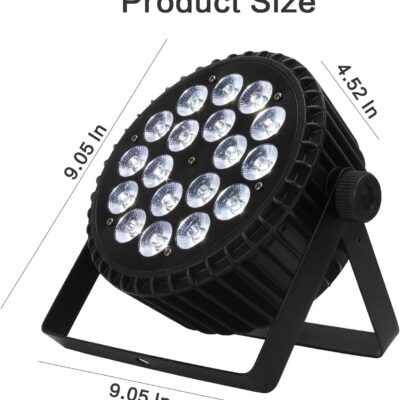 61mtnGaxcAL. AC SL1313 SHEHDS LED Stage Par Lights LED 18X18W DJ Stage Lights RGBWA+UV 6in1 Wash/Strobe Effect DMX512 Control Sound Activated Aluminum Alloy Shell Uplighting Lights for Concerts Family Party-1 Pack