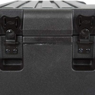 SKB Cases 1SKB-R4UW 4U Roto Rolling Rack, One-touch Pull Handle, Back Lid Mounted Wheels, Threaded Steel Rails, Rear Rack Rails Included, Waterproof Gasket, Rear Access Door