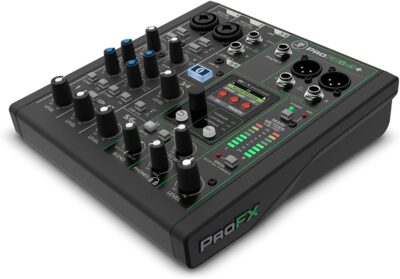 61nEklEMD0L. AC SL1200 Mackie ProFX6v3+ 6-Channel Professional Analog Mixer with USB, Onyx Mic Preamps, GigFX Effects Engine, and Bluetooth