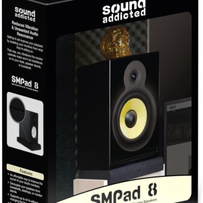 Sound Addicted – Studio Monitor Isolation Pads suitable for 6.5, 7 and 8 Inches Large Speakers | Reduce Vibrations and Fits most Stands – Pair | SMPad 8