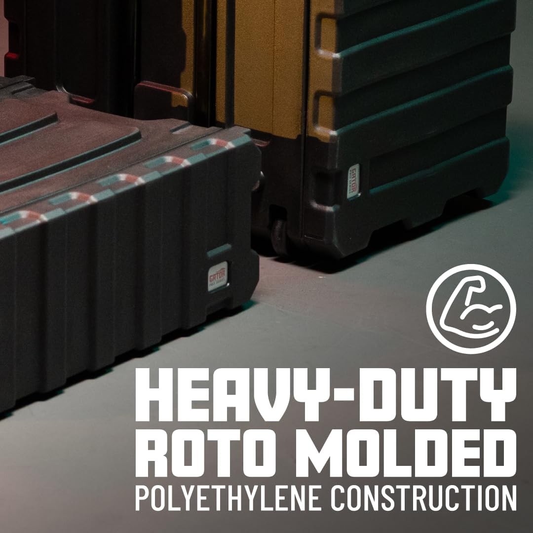 Gator Cases Pro Series 6U Rack Case with Standard 19 Depth, Roto Molded Made in USA (G-PRO-6U-19)