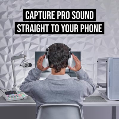 61oGquda65L. AC SL1080 RØDE PodMic USB Dynamic Broadcast Microphone with XLR and USB Connectivity for Podcasting, Streaming and Content Creation (White)