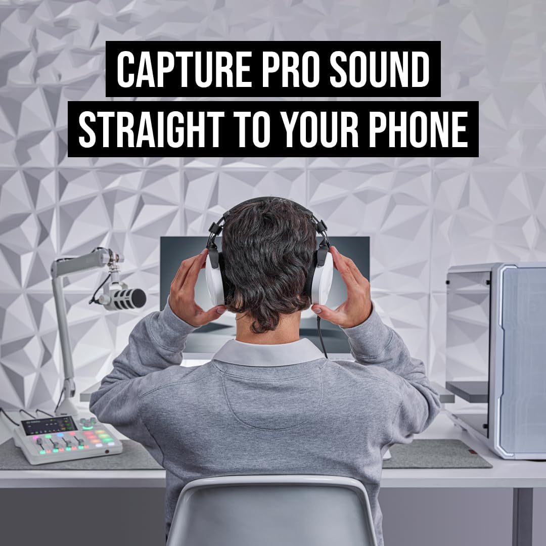 RØDE PodMic USB Dynamic Broadcast Microphone with XLR and USB Connectivity for Podcasting, Streaming and Content Creation (White)