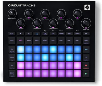 61p6CcguljS. AC SL1250 Novation Circuit Tracks Groovebox Bundle with 4-Port USB 3.0 Hub, 32GB microSD Card, and 1/4-Inch TRS Cables (2-Pack) (5 Items)