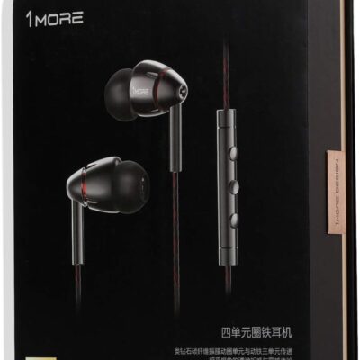 61p6eMLJ9L. AC SL1500 1MORE Quad Driver in-Ear Earphones Hi-Res High Fidelity Headphones Warm Bass, Spacious Reproduction, High Resolution, Mic in-Line Remote Smartphones/PC/Tablet – Silver/Gray