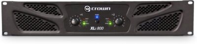 Crown XLi800 Two-channel, 600-Watt Bridged 8Ω Power Amplifier. Professional DJ, PA, Stage Amp. Black