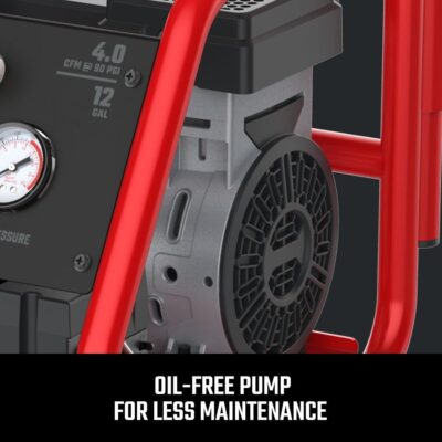 CRAFTSMAN Air Compressor 12 Gallon Ultra Quiet Oil-Free 1.5 HP Max 150 PSI Vertical Tank