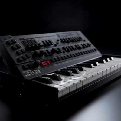 Roland JD-08 Sound Module Programmable Synthesizer Bundle with MIDI Cable, Headphones, and Austin Bazaar Polishing Cloth