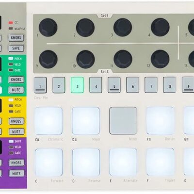 61qUCeXiohL. AC SL1500 Arturia BeatStep Pro Bundle: 64-Step Sequencer MIDI USB DJ Recording Pad Controller, RPAK Charcoal Backpack with Padded Laptop Pocket, 2 Items