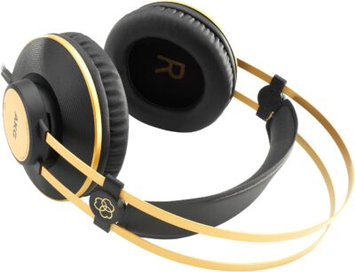 AKG Pro Audio K92 Over-Ear, Closed-Back, Critical Listening and Studio Headphones, Matte Black and Gold