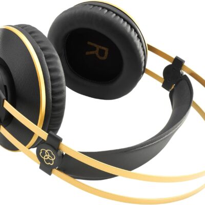 AKG Pro Audio K92 Over-Ear, Closed-Back, Critical Listening and Studio Headphones, Matte Black and Gold