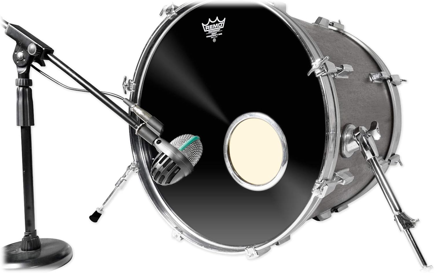 Audiosavings Bundle: D112 MKII Professional Dynamic Kick Drum Bass Guitar Microphone Bundle with Closed-Back Studio Monitor Headphones + Desktop Mic Stand with Boom & Adjustable Height (3 Items)