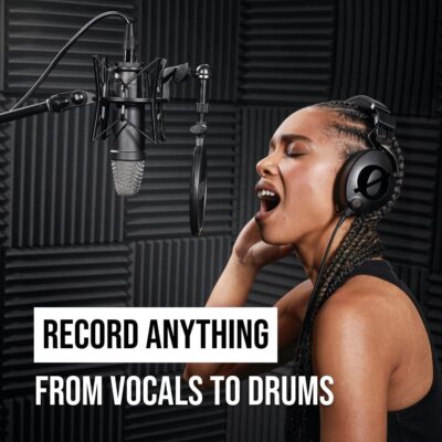 RØDE NT1 Signature Series Large-Diaphragm Condenser Microphone with Shock Mount, Pop Filter and XLR Cable for Music Production, Vocal Recording, Streaming and Podcasting (Black)