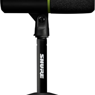 Shure MV6 Gaming Microphone – Dynamic USB Mic for PC Gaming & Streaming with Tap-to-Mute, Noise Cancellation, Desktop Stand & 3.5mm Headphone Monitoring, Black