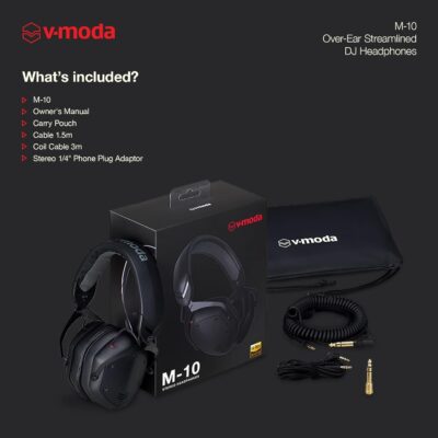 61ryRk7aSL. AC SL1500 V-Moda M-10 | Streamlined Over-Ear DJ Headphones | Tuned for DJs & Beat-Driven Music | Deep Bass with High-End Clarity | Memory Foam Cushions for Long Performance | Durable Closed-Back Design | Black