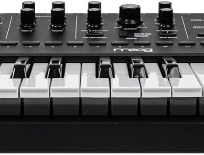 MOOG Messenger – Next-Gen Monophonic Analog Keyboard Synthesizer with 32 Keys, 64-Step Sequencer, 256 Presets and RES BASS Compensation