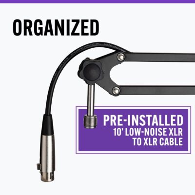 On-Stage MBS5000 Broadcast Mic Boom Arm – Experience Unparalleled Control and Versatility, Professional Boom Arm, Perfect for Podcasting, Broadcasting, and High-Fidelity Voice-Over Recordings