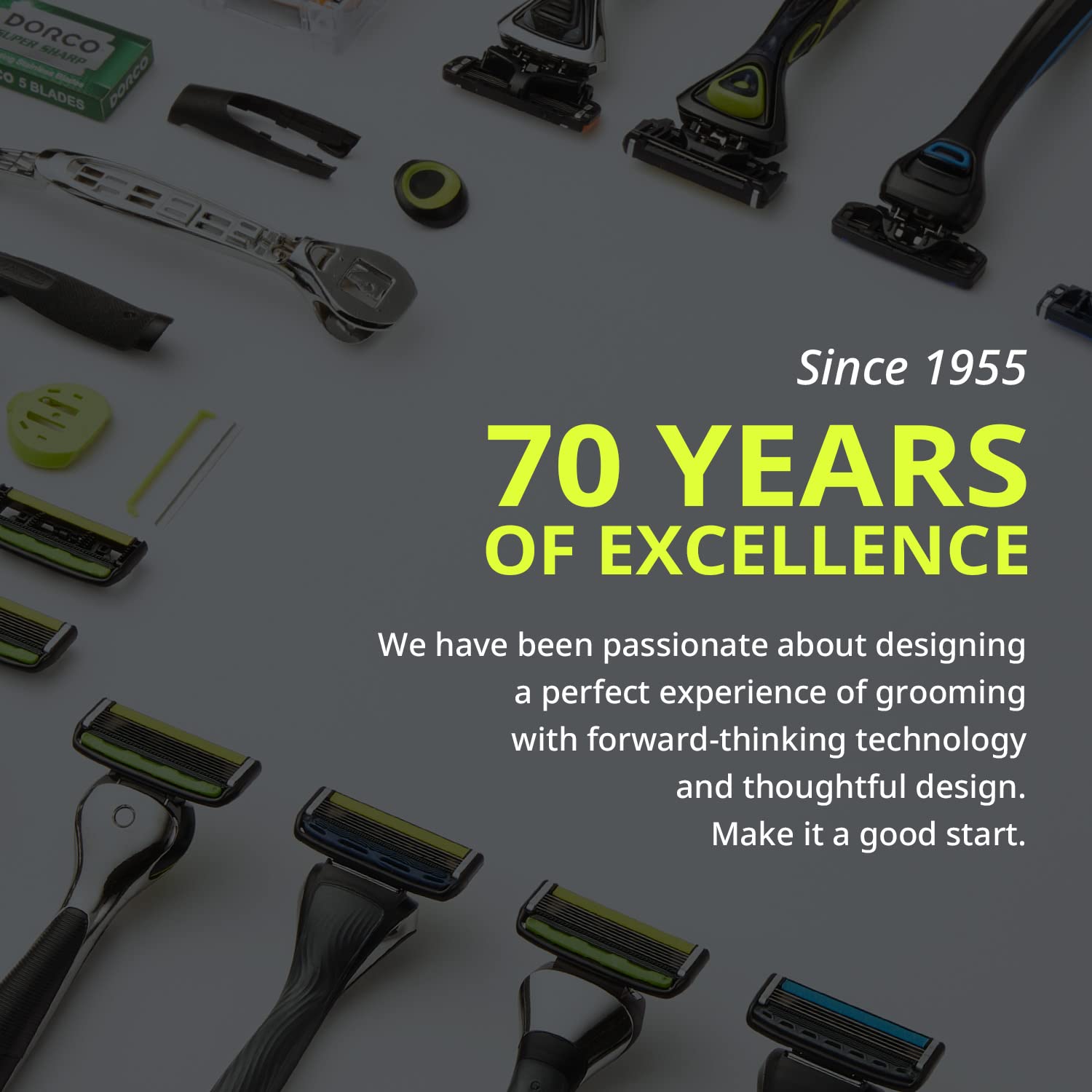 Dorco Pace 5 Pro Razors – Shaving System For Men with Trimmer – 16 Refill Cartridge Set