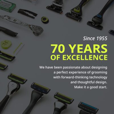 Dorco Pace 5 Pro Razors- Shaving System For Men with Trimmer – 1 Handle + 9 Cartridge Set