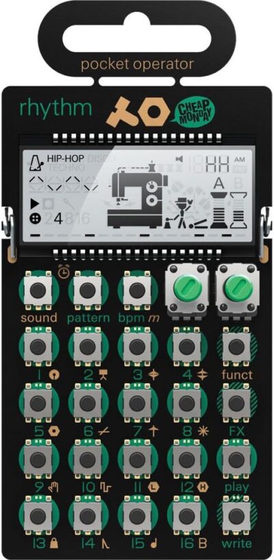 teenage engineering pocket operator PO-12 rhythm, drum machine and sequencer with parameter locks and punch-in effects